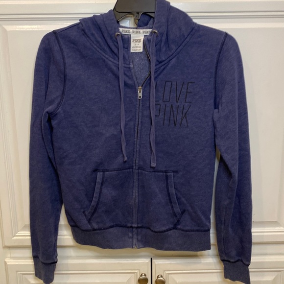 PINK Victoria's Secret Full Zip Hoodie - Women's Medium - Picture 1 of 9